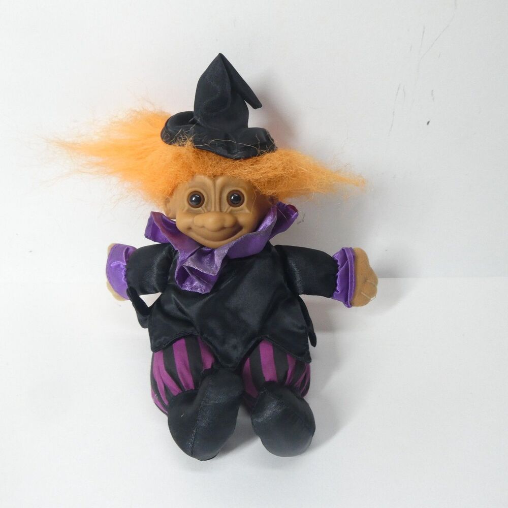 Russ Berrie Troll Doll Halloween Witch 8" Vintage